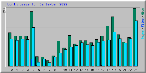Hourly usage for September 2022